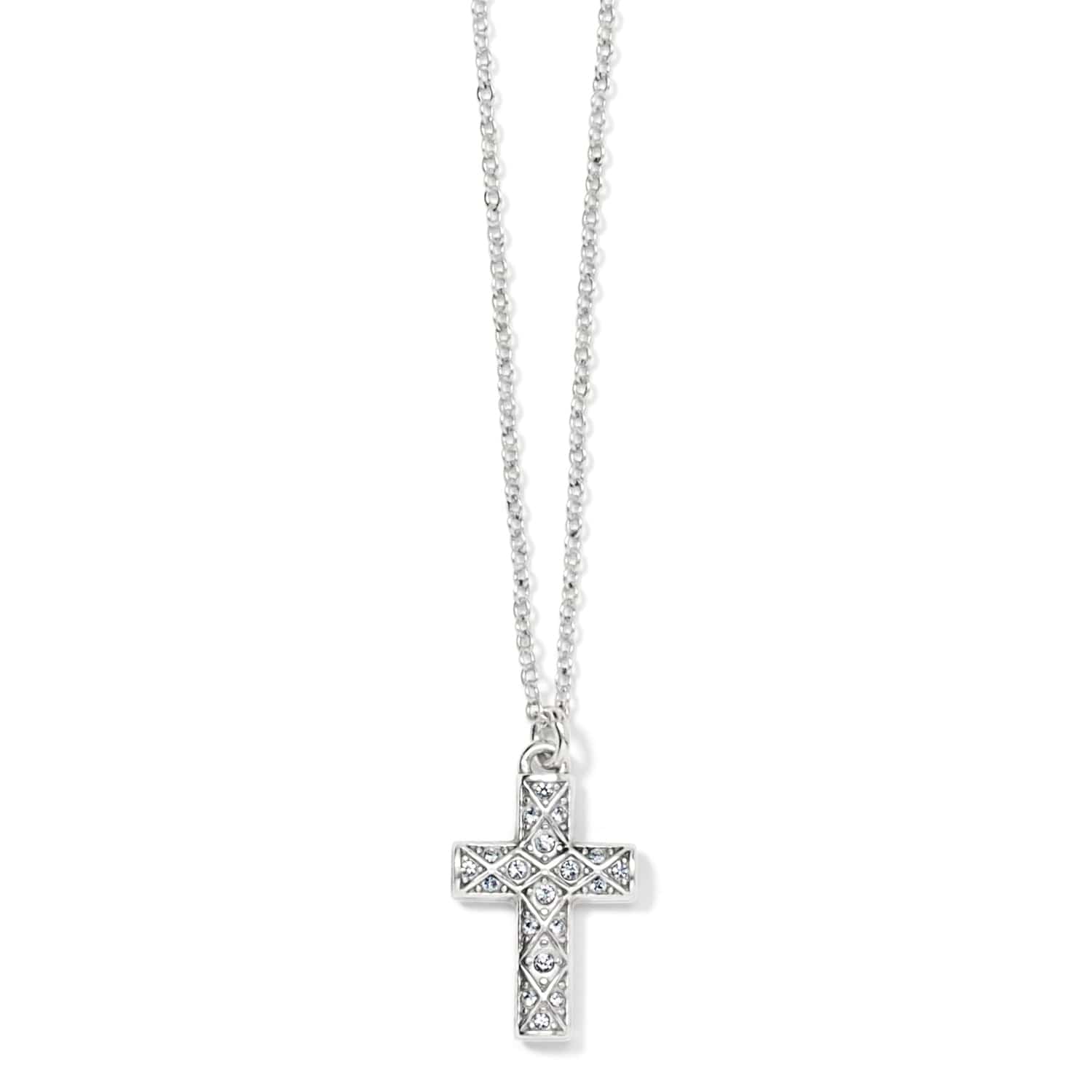 Dainty Diamond Cross Pendant Necklace for Women
