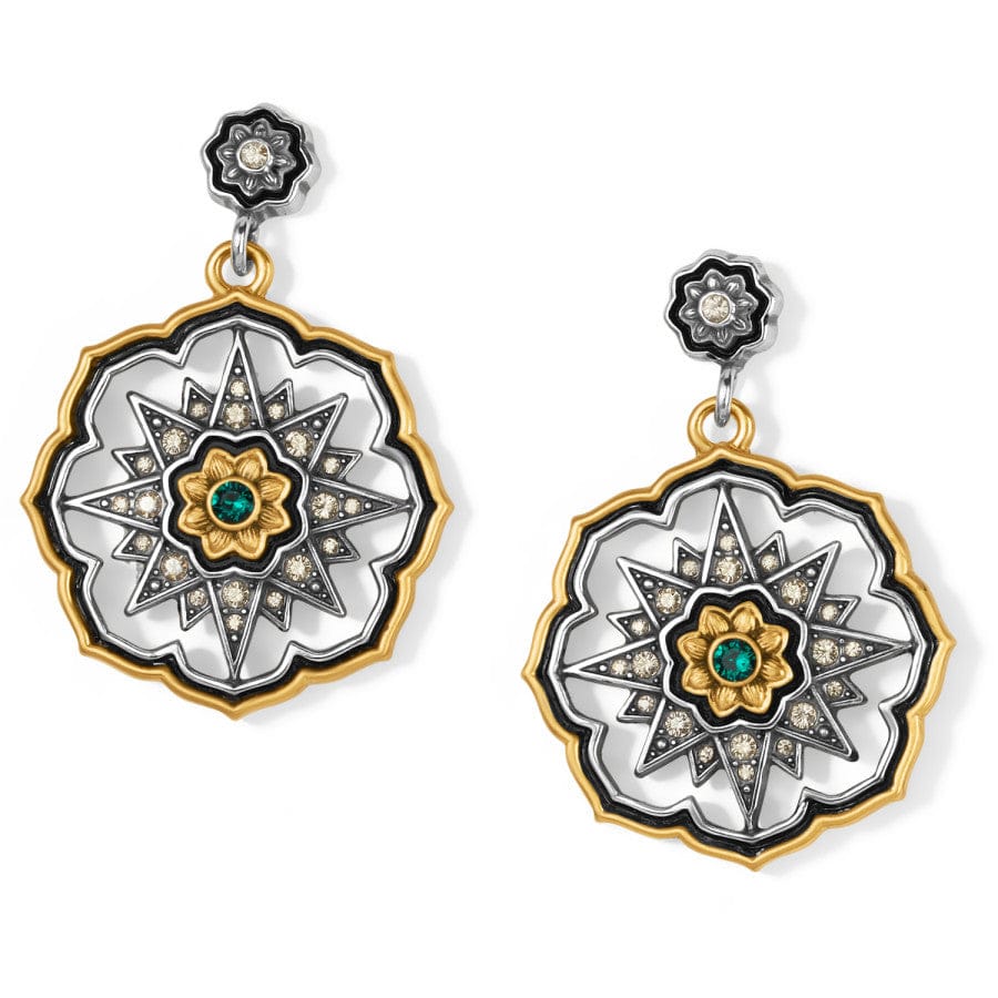 Emerald Crystal Dynasty Empire Drop Earrings – Regal Statement Jewelry