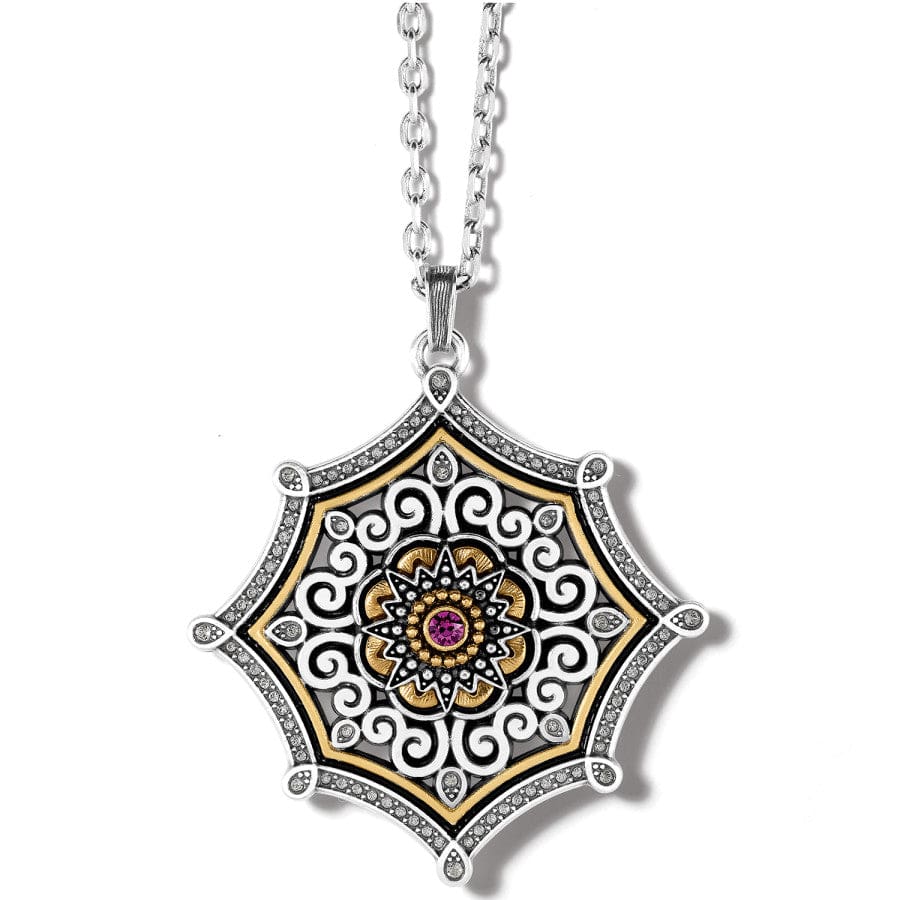 Stella Necklace with Amethyst Stone & Crystals – Dynasty Jewelry