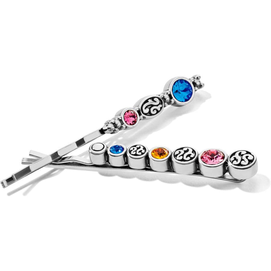 Elora Gemstone Bobby Pin Set with Faceted Crystals