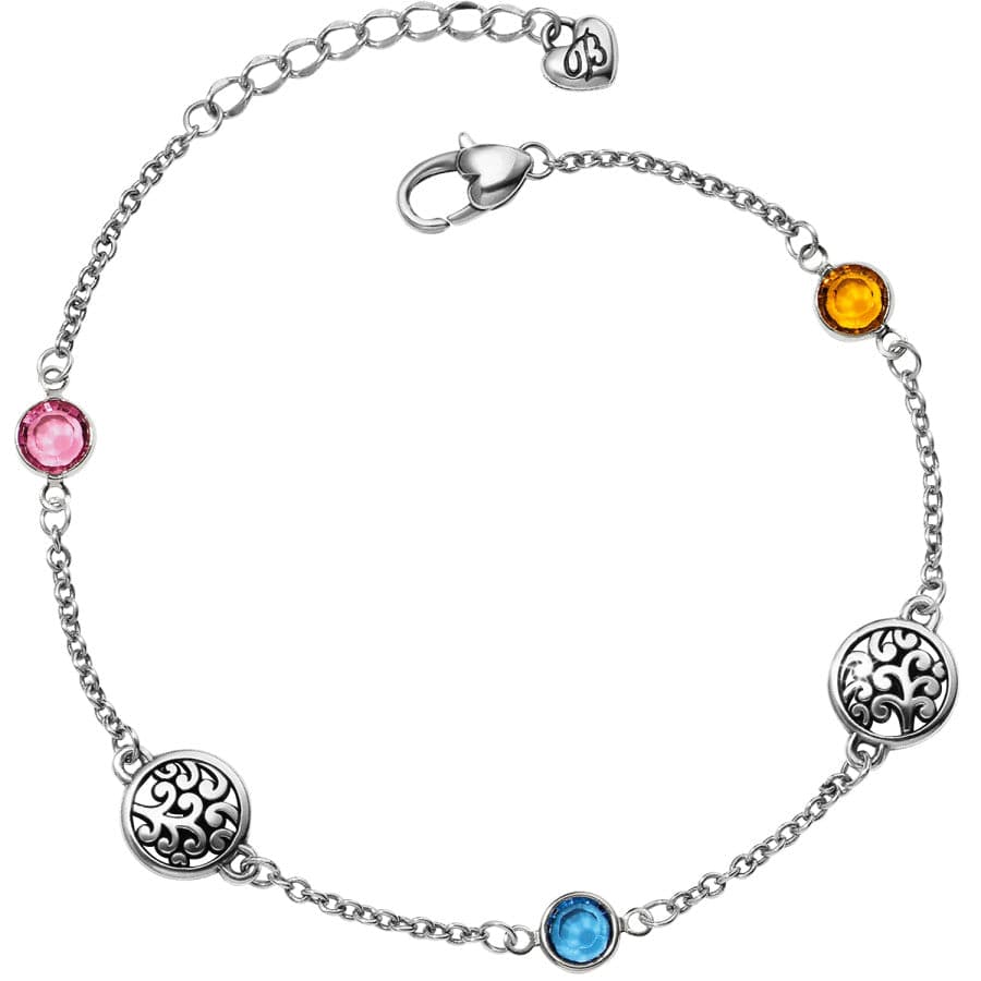 Elora Gems Crystal Anklet - Colorful Delicate Ankle Bracelet
