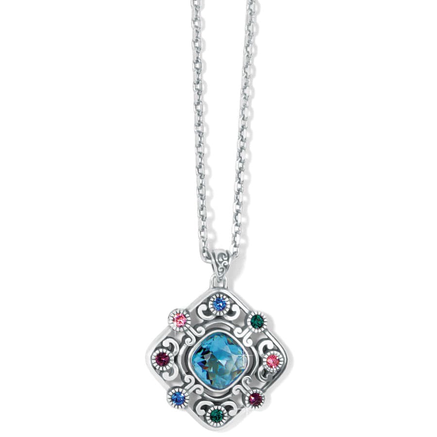 Elora Gems Stained Glass Crystal Pendant Necklace