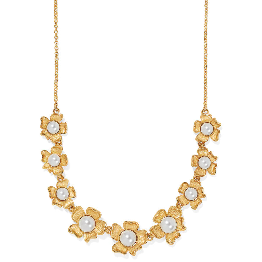 Everbloom Floral Pearl Necklace with Glass Pearls