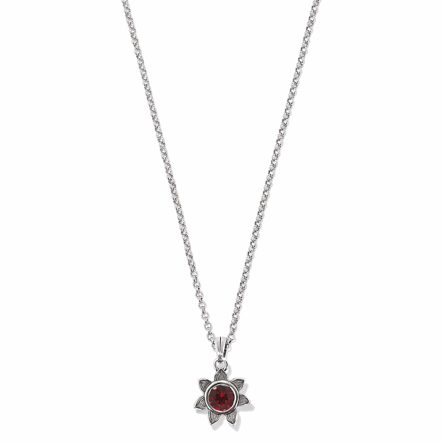 Everbloom Sunflower Birthstone Necklace for Good Fortune