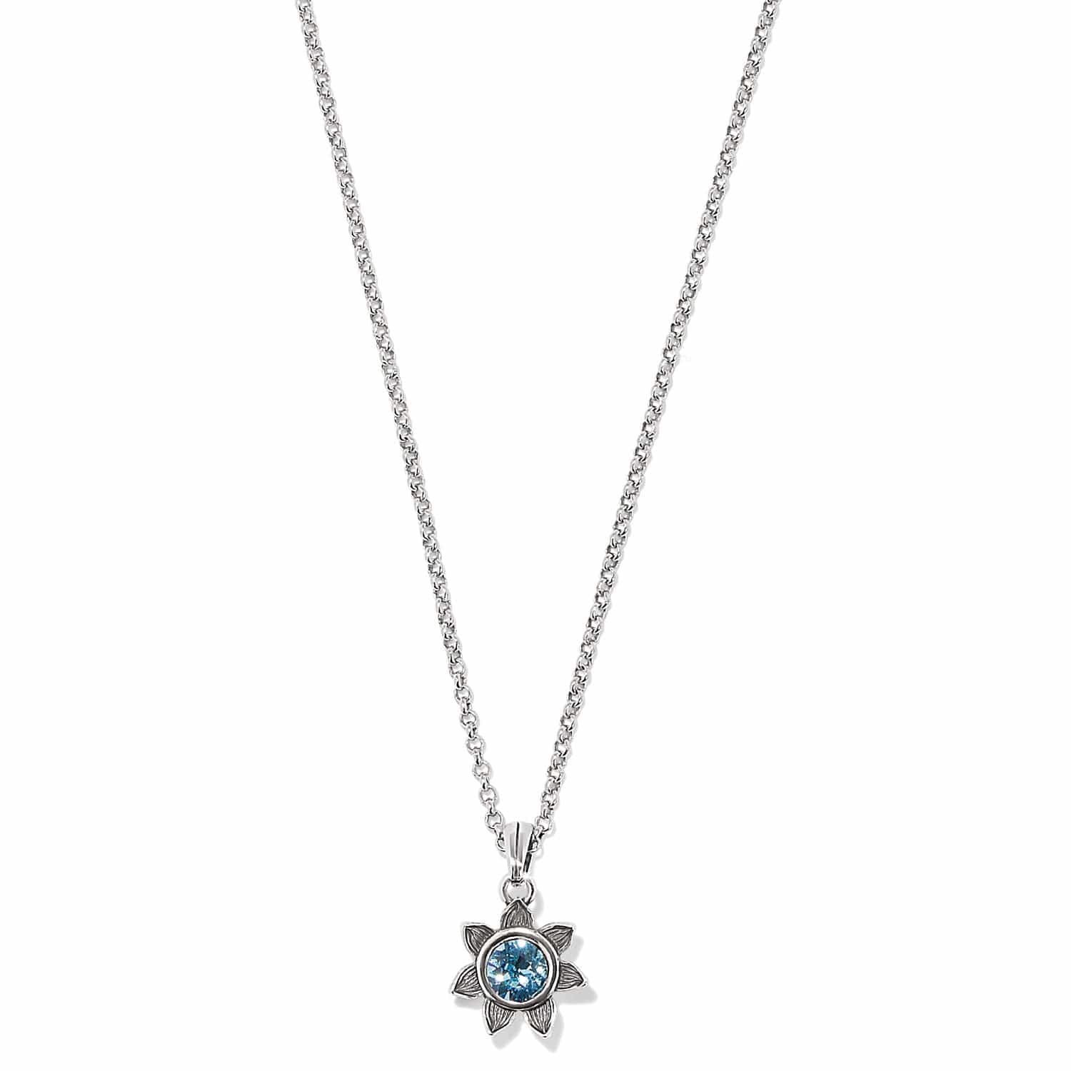Everbloom Sunflower Birthstone Necklace for Good Fortune