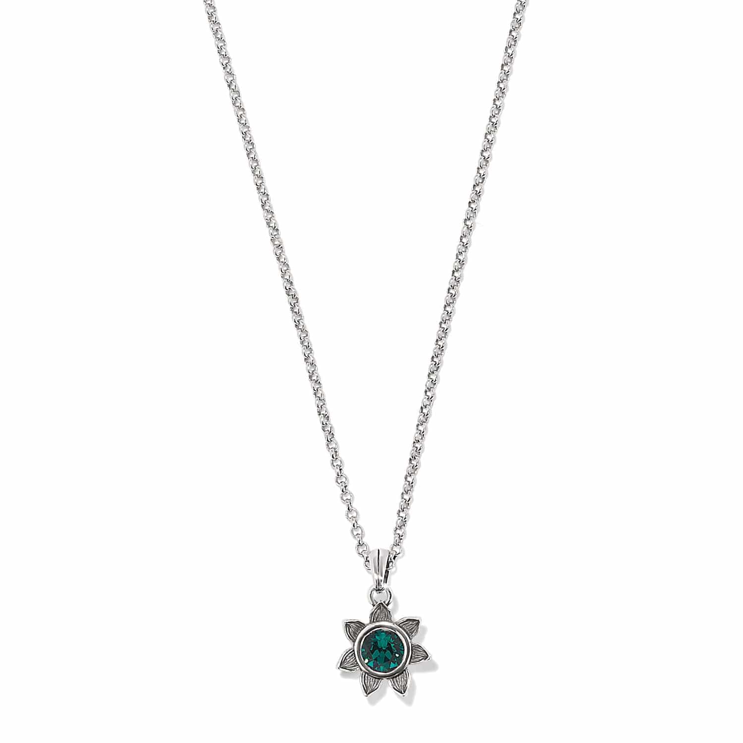 Everbloom Sunflower Birthstone Necklace for Good Fortune
