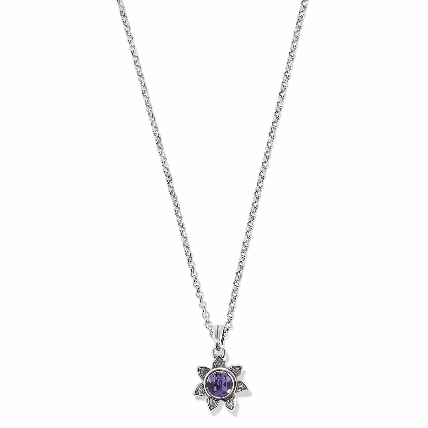 Everbloom Sunflower Birthstone Necklace for Good Fortune