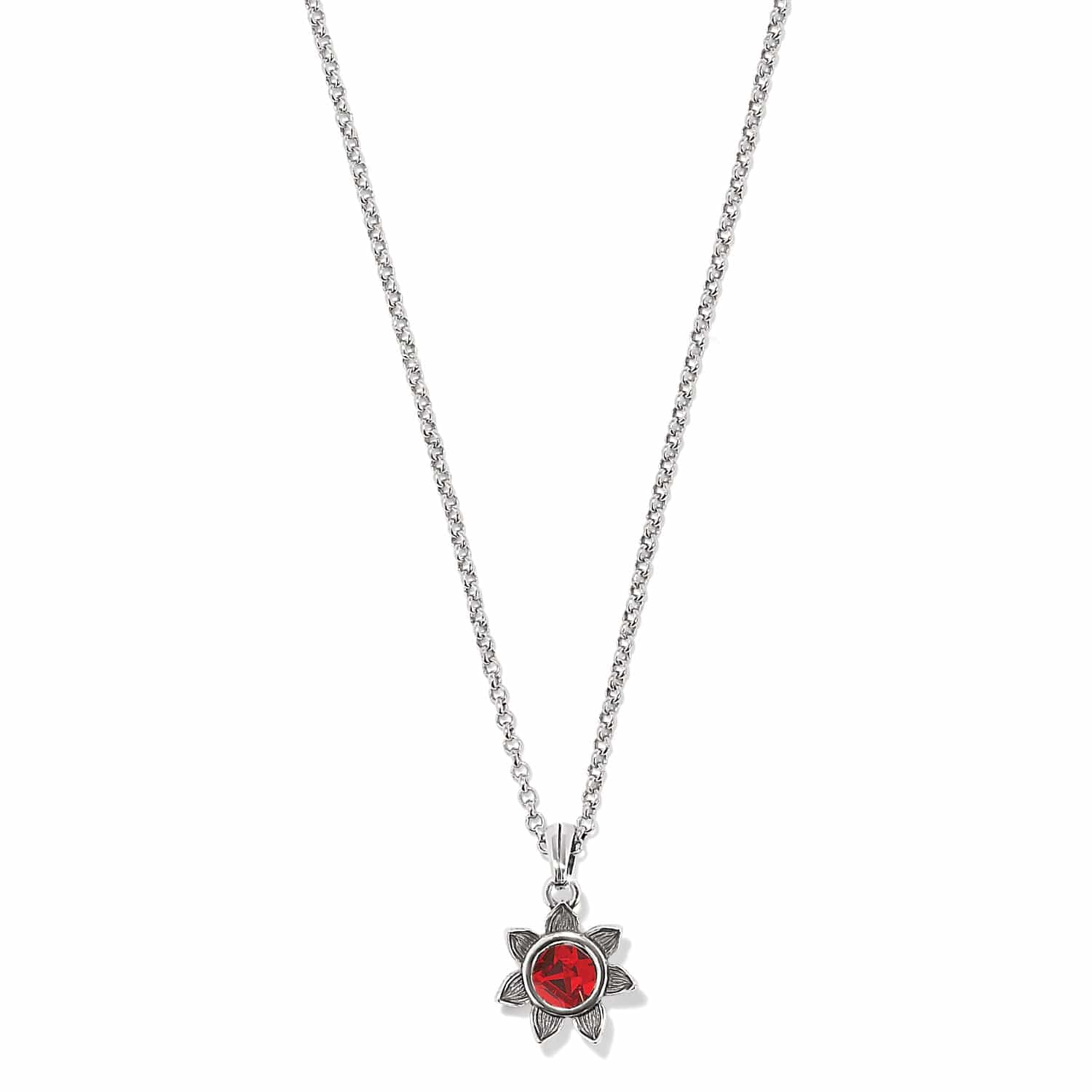 Everbloom Sunflower Birthstone Necklace for Good Fortune