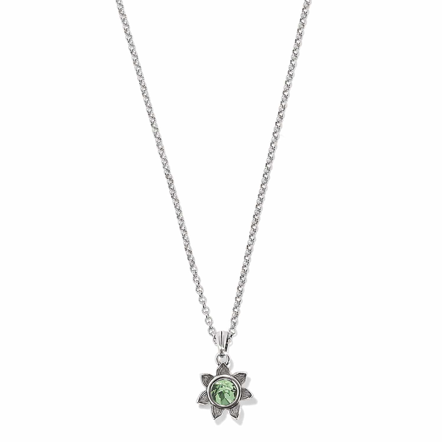 Everbloom Sunflower Birthstone Necklace for Good Fortune