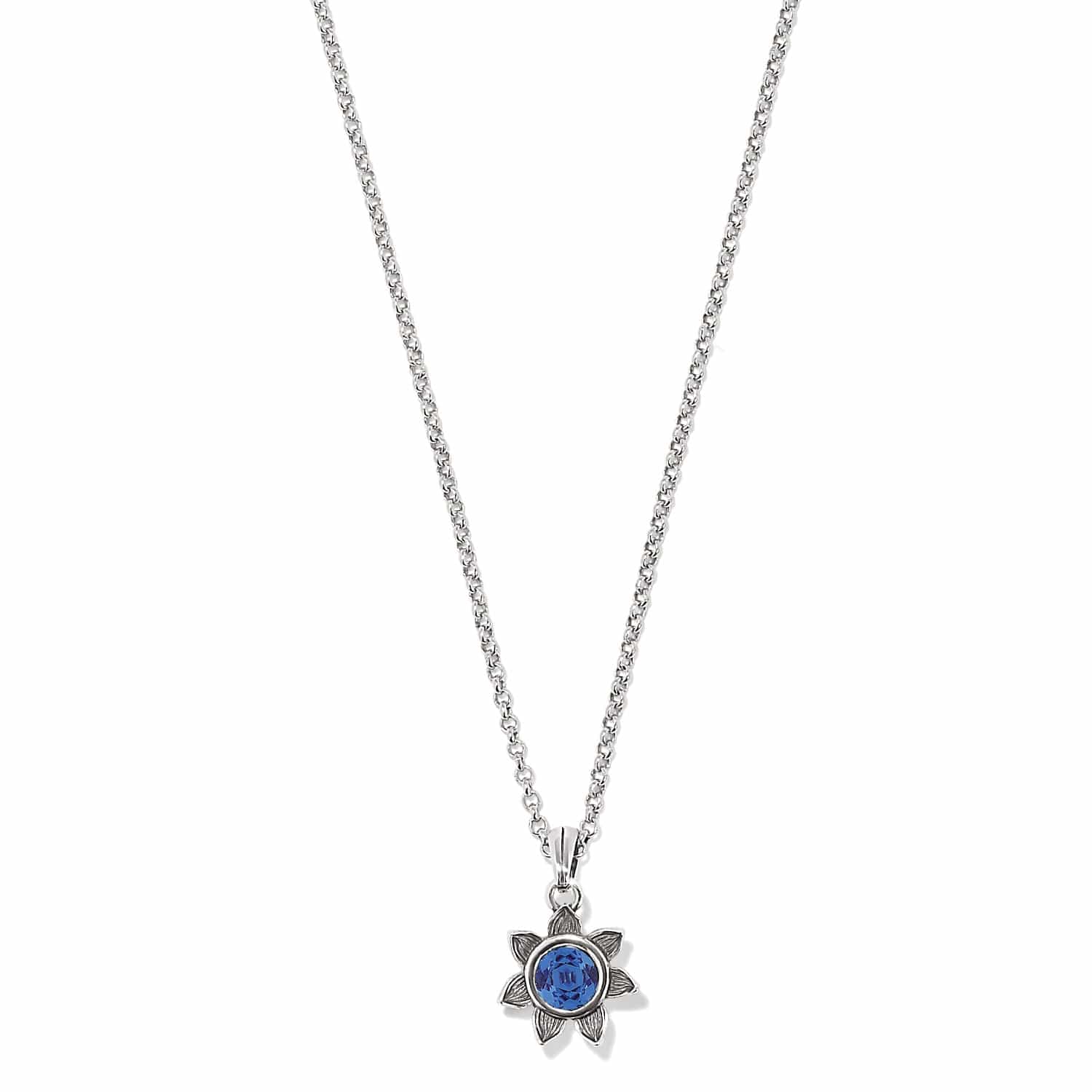 Everbloom Sunflower Birthstone Necklace for Good Fortune