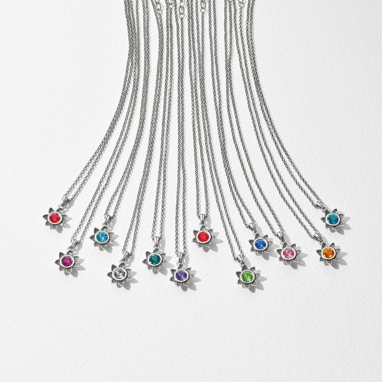 Everbloom Sunflower Birthstone Necklace for Good Fortune