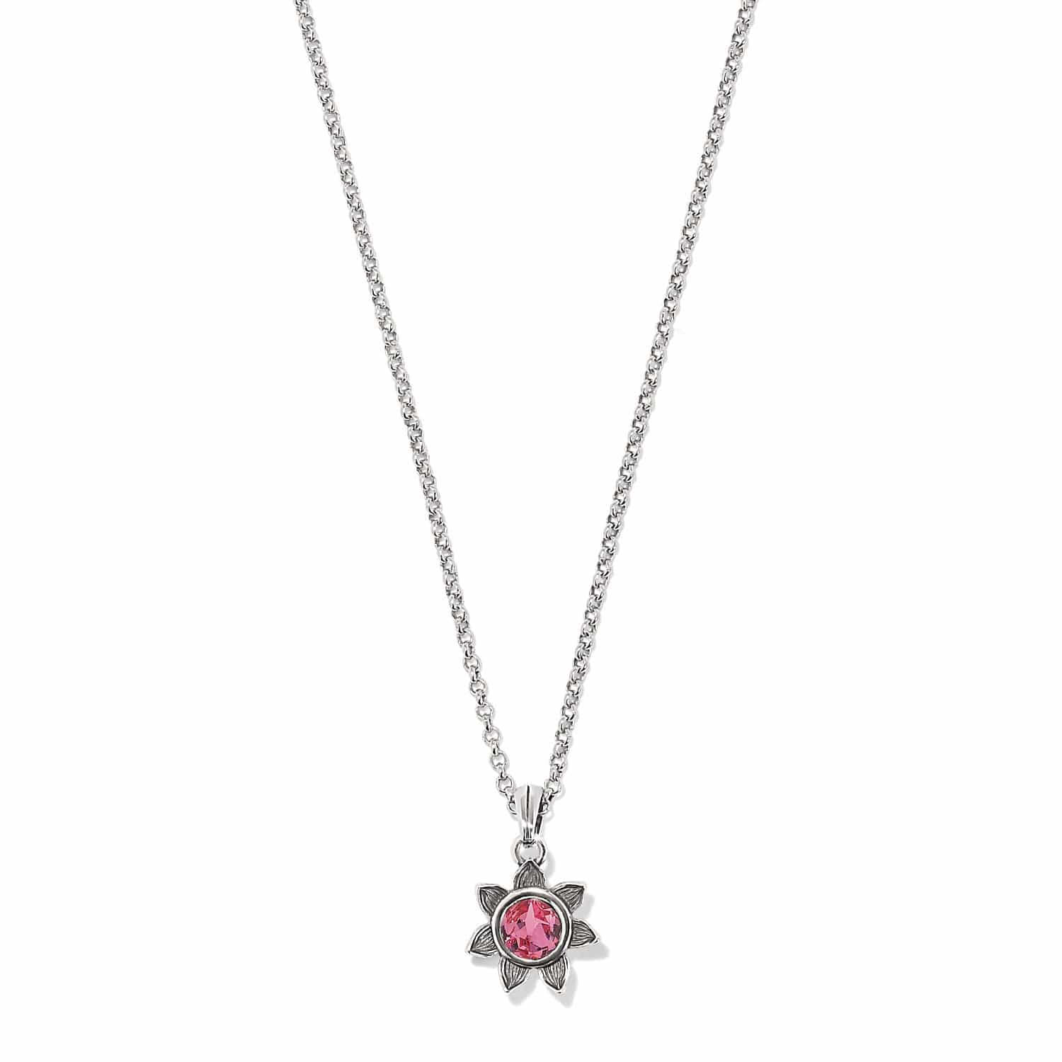 Everbloom Sunflower Birthstone Necklace for Good Fortune