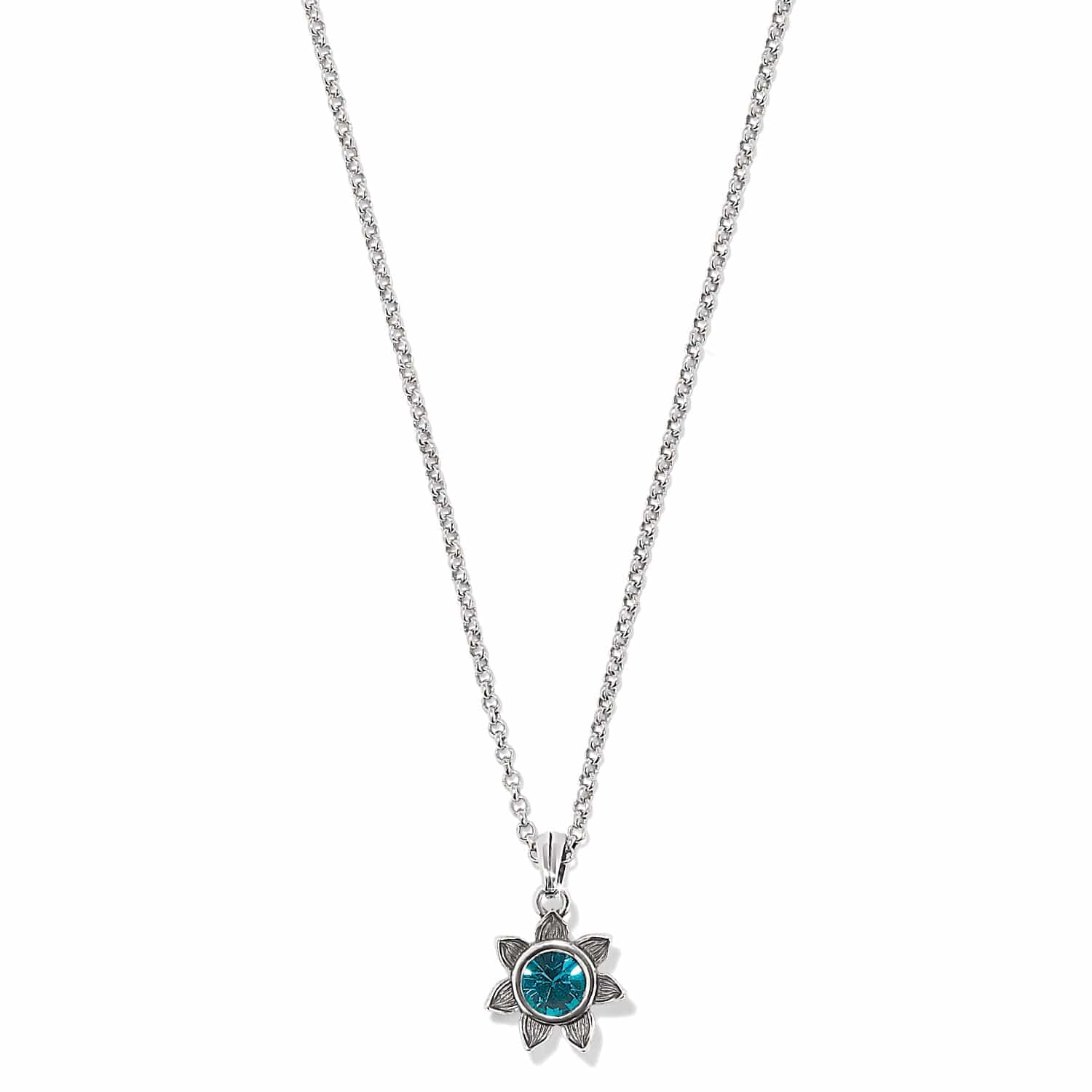 Everbloom Sunflower Birthstone Necklace for Good Fortune