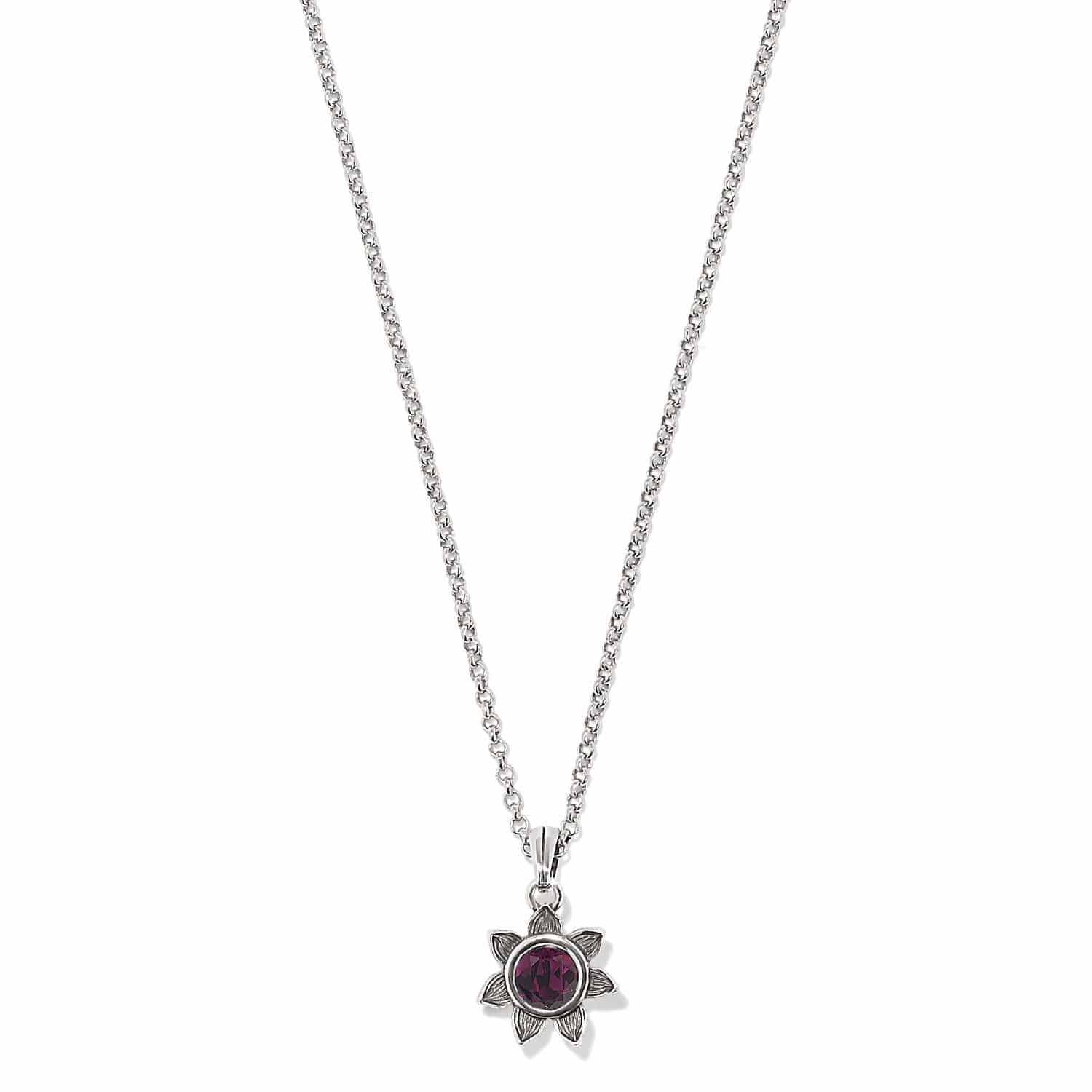 Everbloom Sunflower Birthstone Necklace for Good Fortune