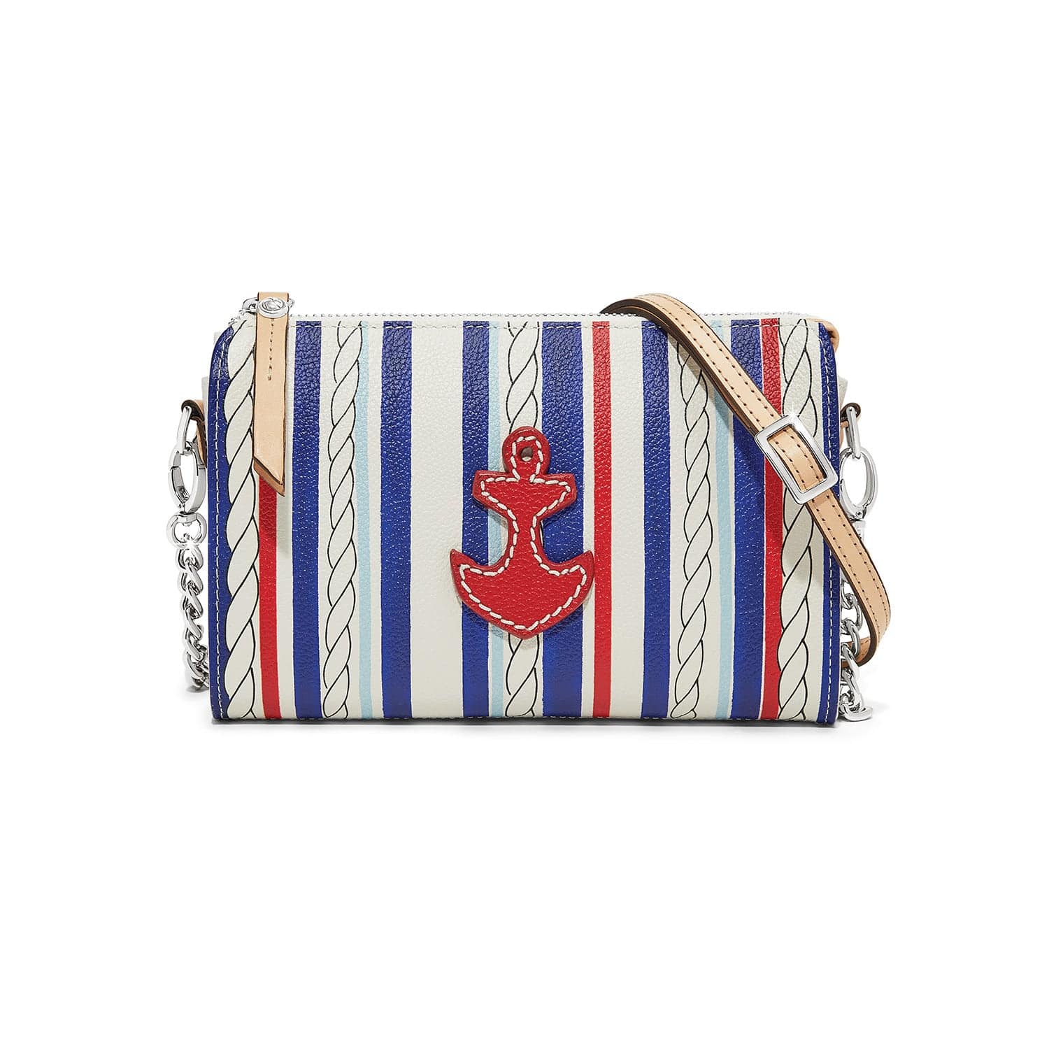 Vintage Scarf Print Fair Winds Pouch - Coastal Charm Accessory