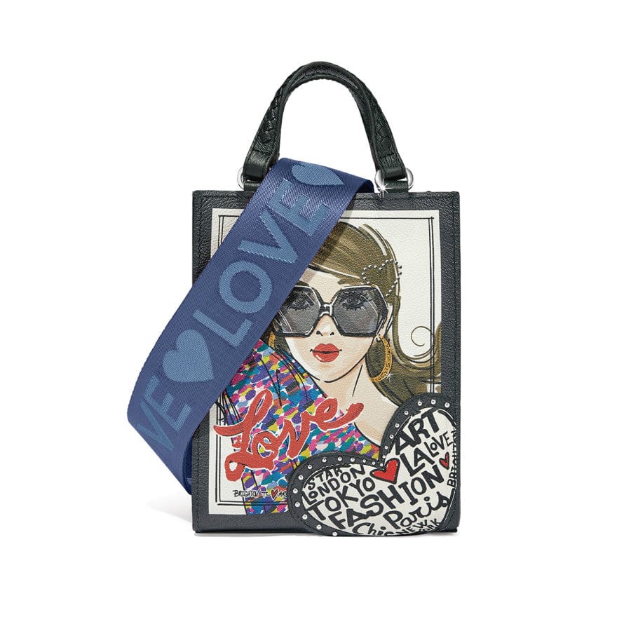 Fashionista Mini Leather Tote Bag - Chic Cover Girl Design