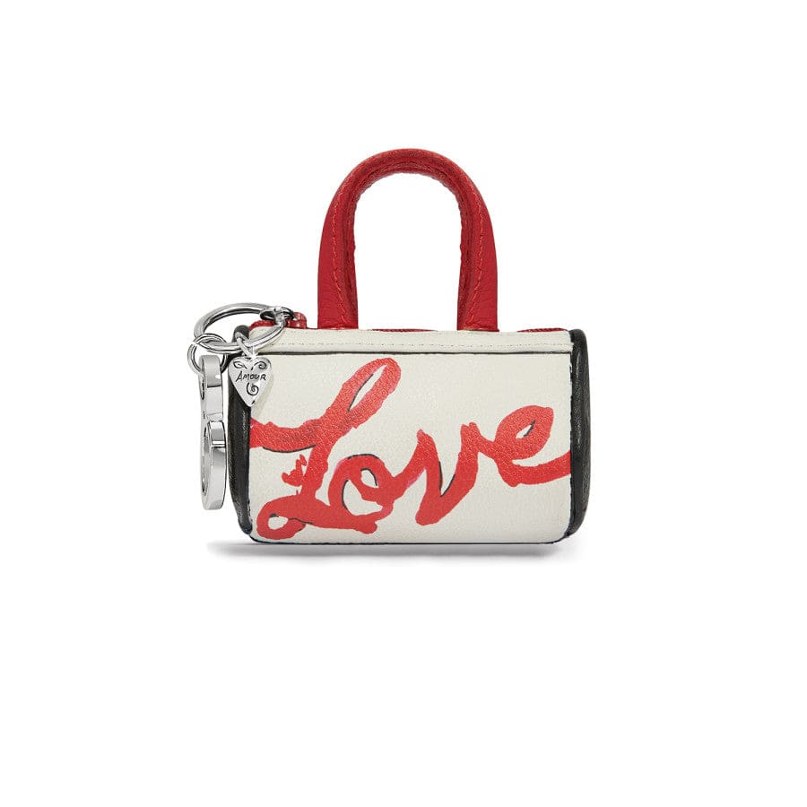 Fashionista Love Script Mini Duffle Handbag Charm