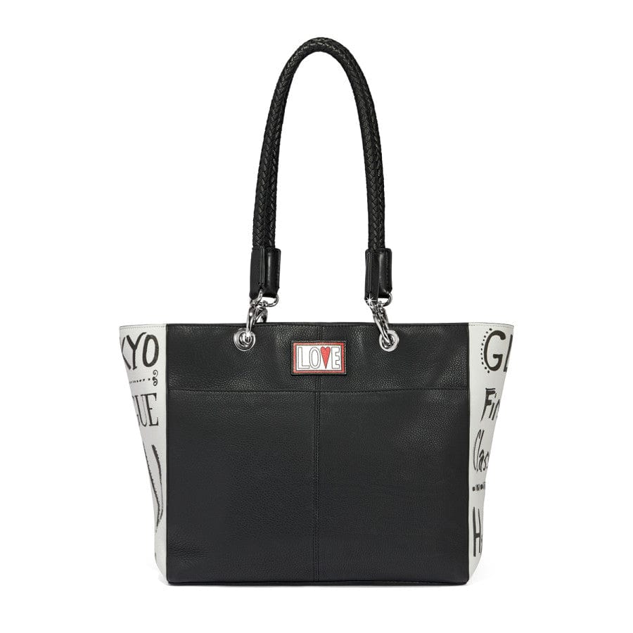 Fashionista Cover Girls Leather Tote Bag - Chic Art Design