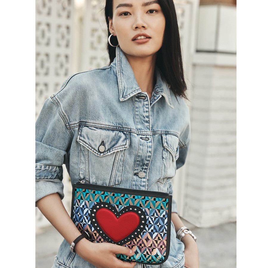 Moody Blue Fashion Pouch - 60s Inspired Design by Fashionista