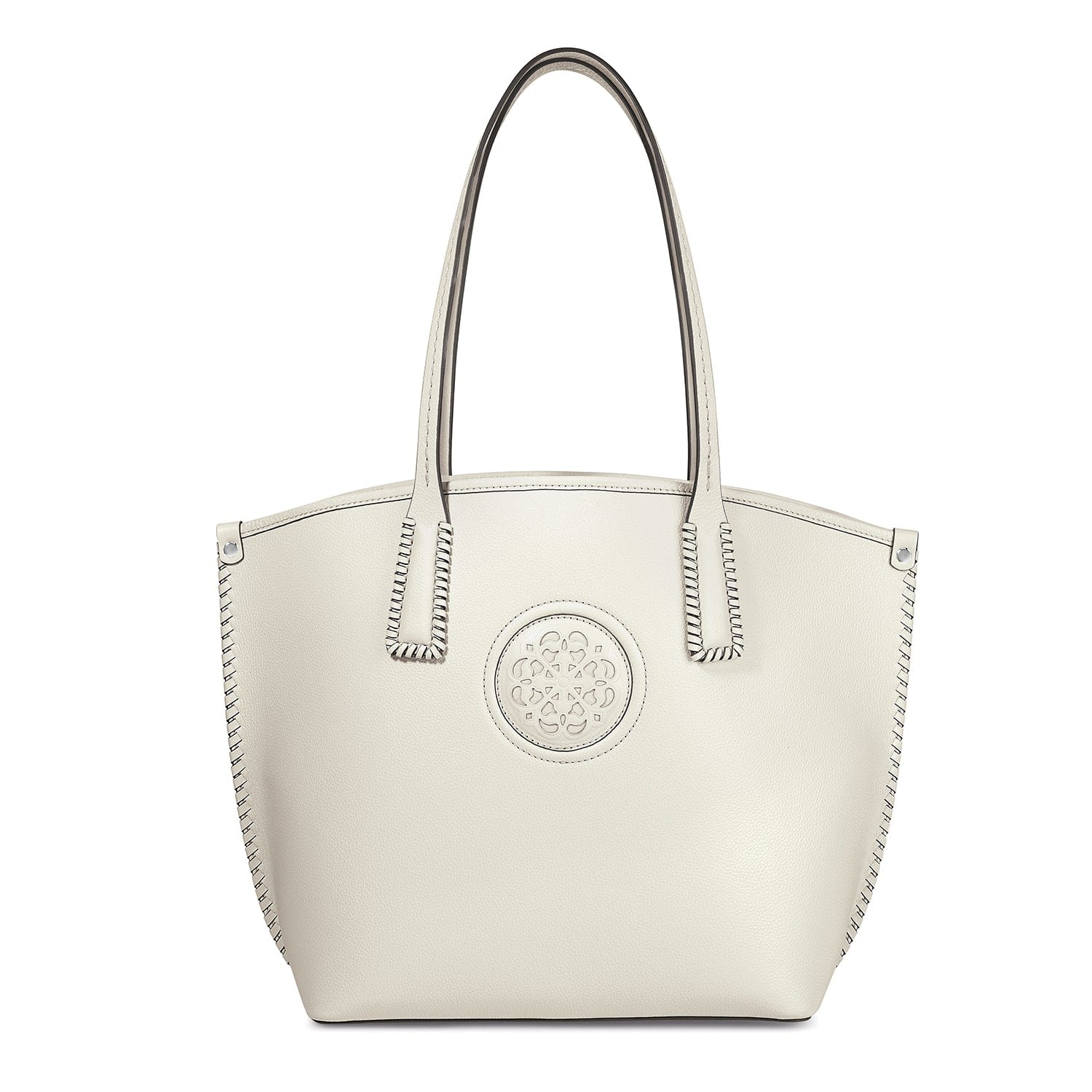 Ferrara Viviana Leather Tote Bag - Large Hand-Laced Latigo Design