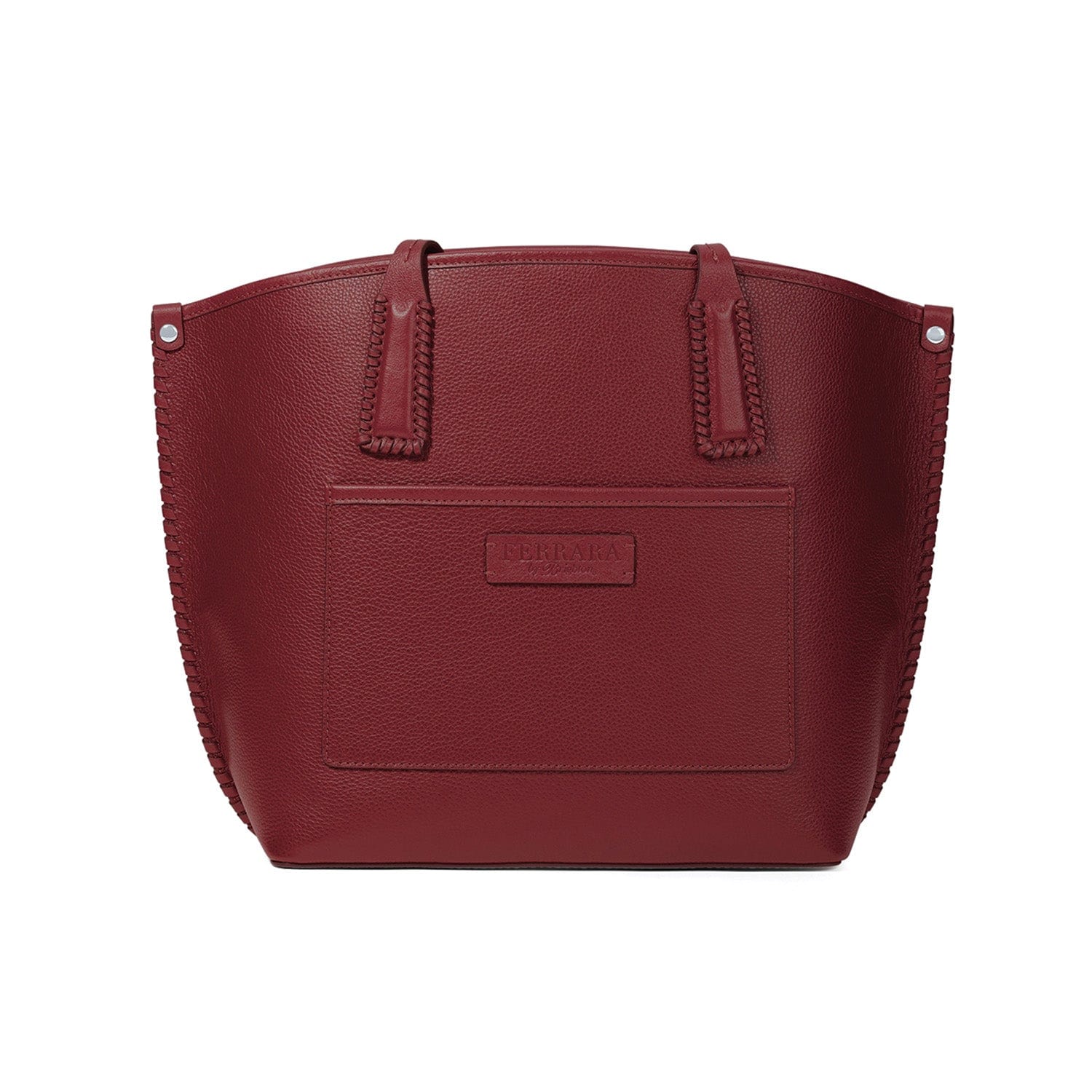 Ferrara Viviana Leather Tote Bag - Large Hand-Laced Latigo Design