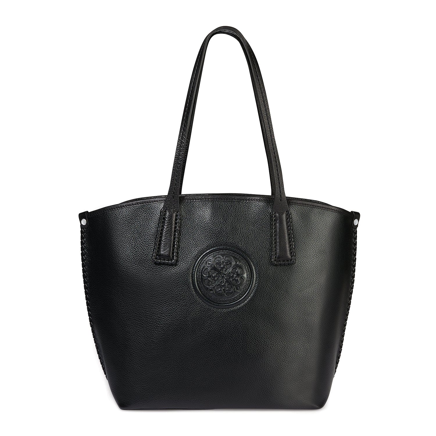Ferrara Viviana Leather Tote Bag - Large Hand-Laced Latigo Design