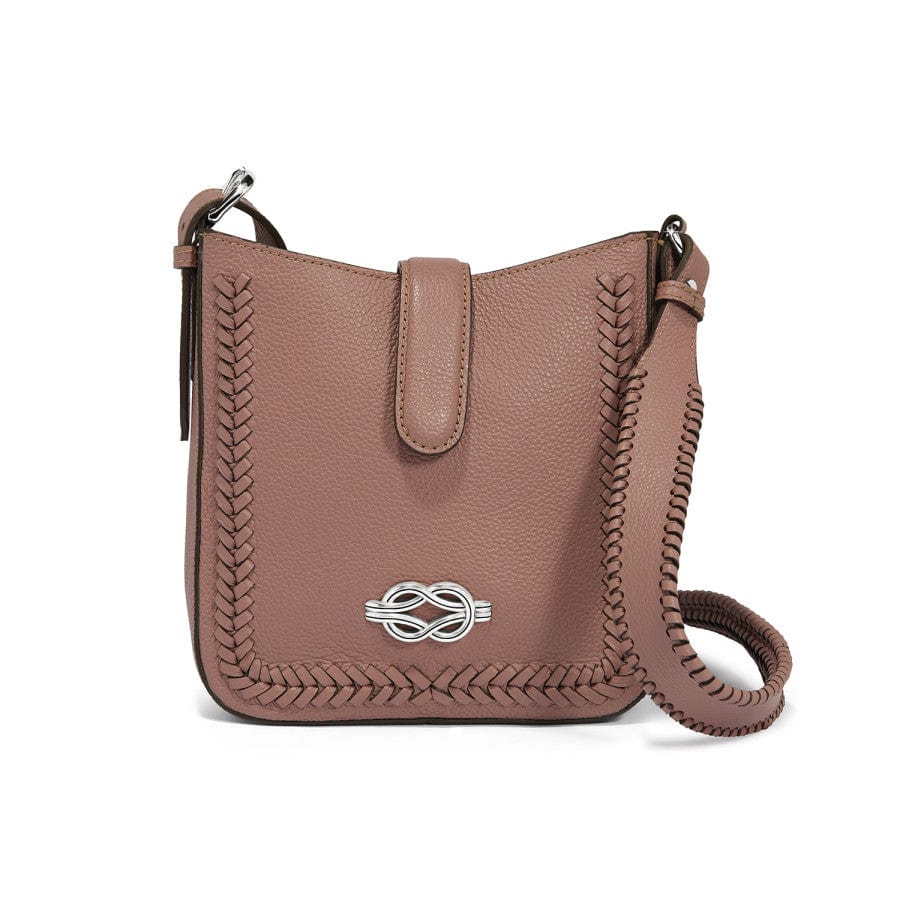 Fia Chevron Laced Crossbody Bag with Snap Closure