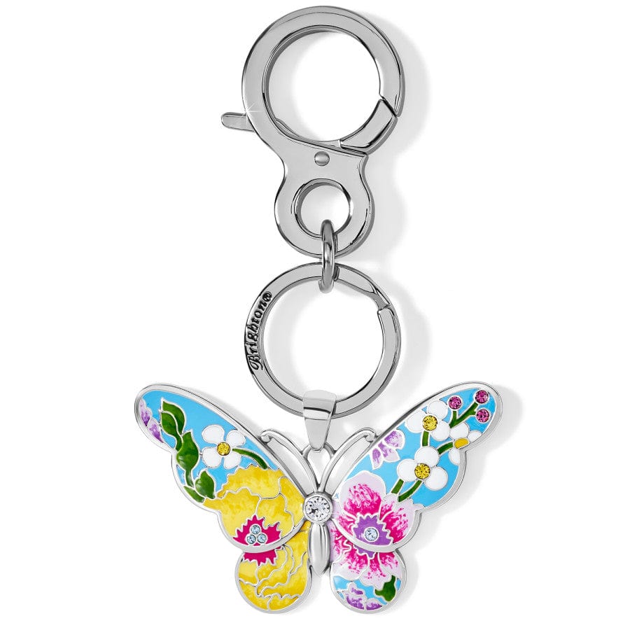 Blossom Hill Hand-Painted Butterfly Key Fob in Bella Blue & Lemondrop Yellow