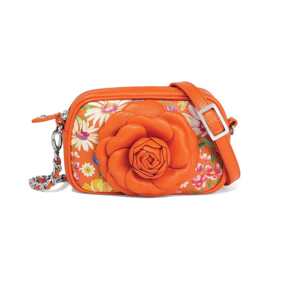 French Leather Rosie Camera Bag with Floral Print