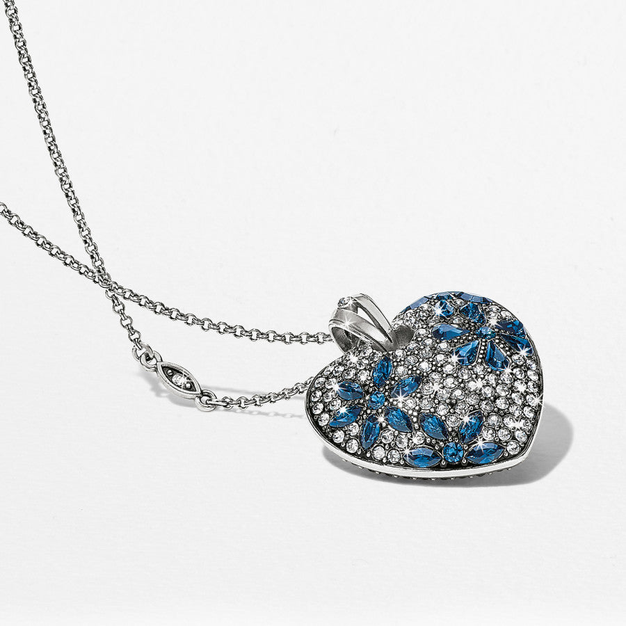 Handcrafted Crystal Heart Convertible Necklace - Garden of Love
