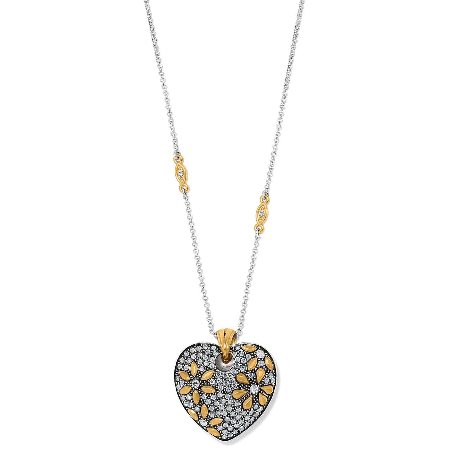 Handcrafted Crystal Heart Convertible Necklace - Garden of Love