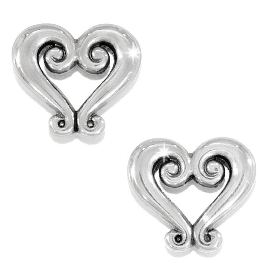 Handcrafted Mini Heart Post Earrings - Italian Renaissance Style