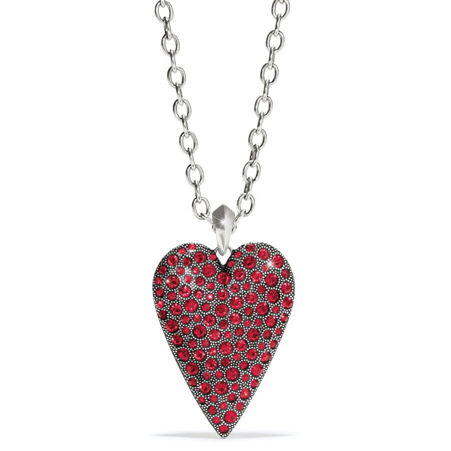Glisten Heart Pendant Necklace - Convertible Silver Layering Jewelry