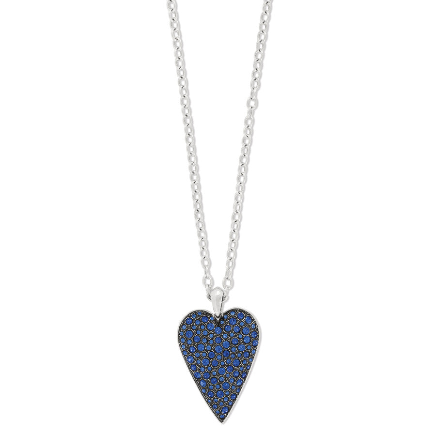 Glisten Heart Pendant Necklace - Convertible Silver Layering Jewelry