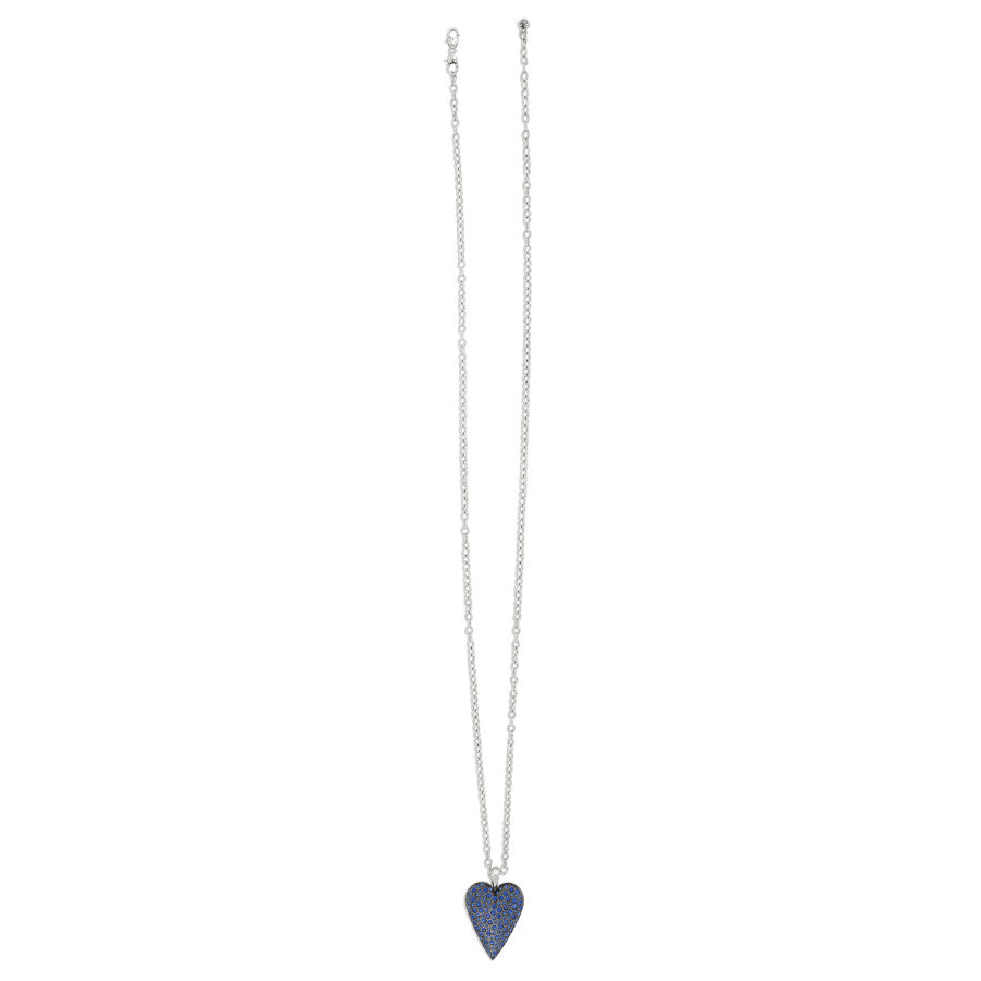Glisten Heart Pendant Necklace - Convertible Silver Layering Jewelry