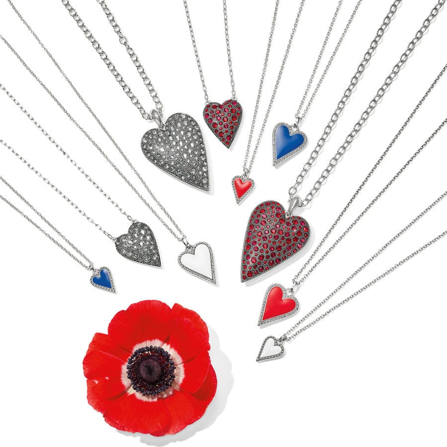 Glisten Heart Pendant Necklace - Petite Silver Layering Jewelry