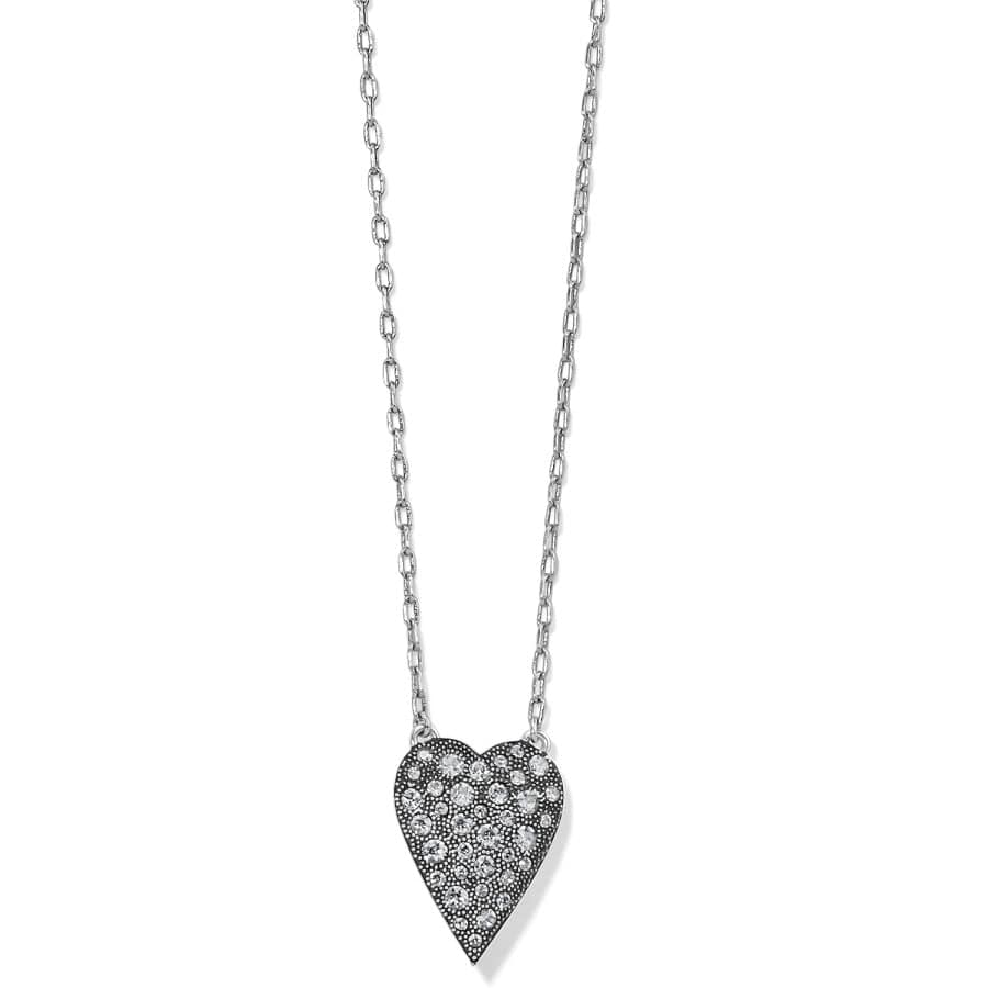 Glisten Heart Pendant Necklace - Petite Silver Layering Jewelry