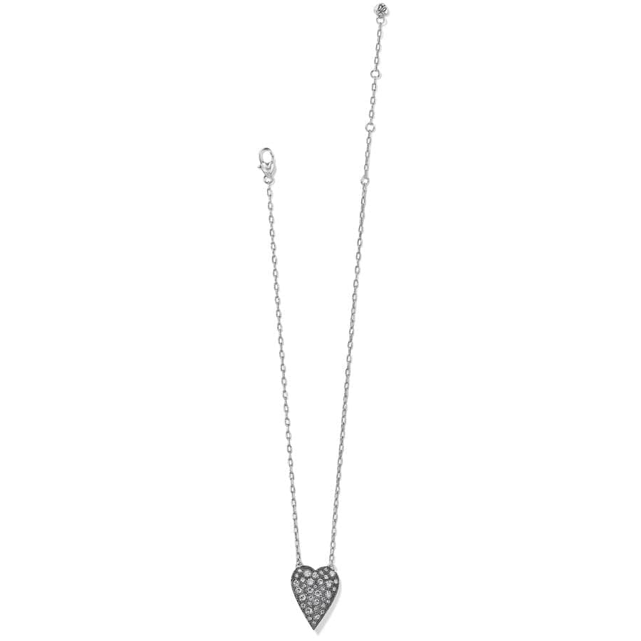 Glisten Heart Pendant Necklace - Petite Silver Layering Jewelry