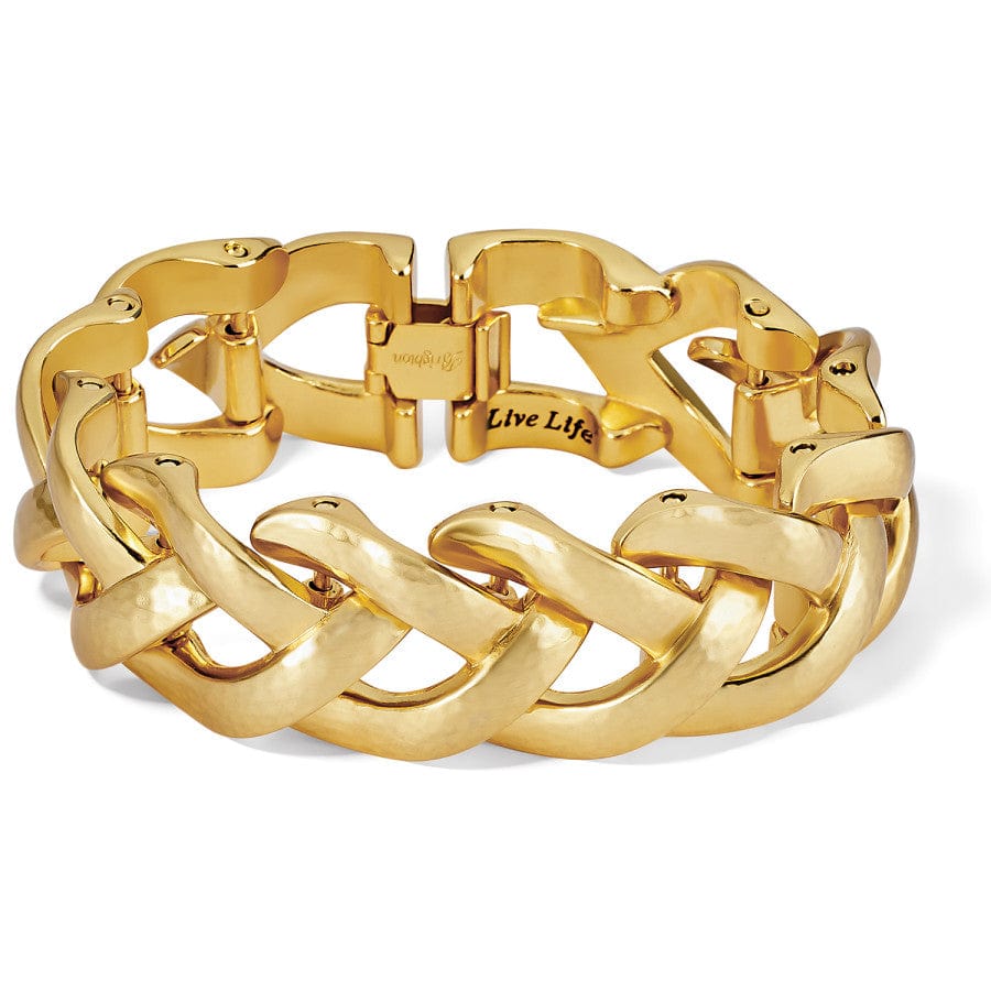 Royal Inspired Grand Canal Chain Bracelet with 'Live Life' Inscription