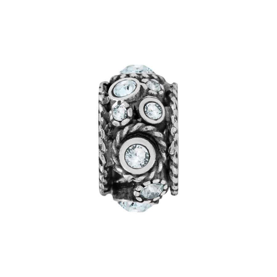Halo Spacer Charm with Sky-Colored Stones for Jewelry Making