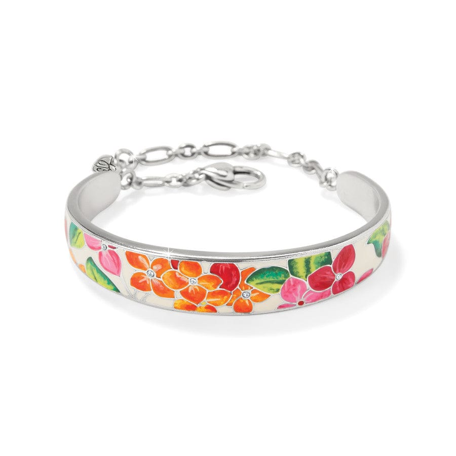 Handpainted Enamel Hydrangea Bar Bracelet - Hamptons Style