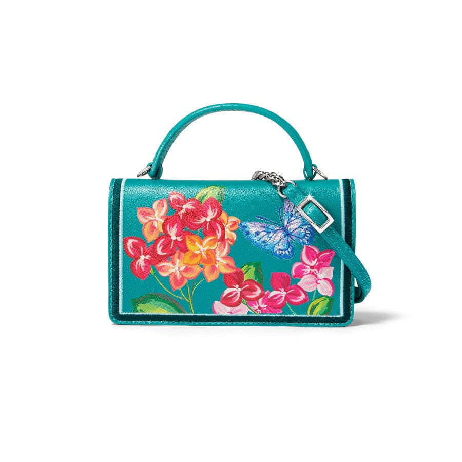 Hand-Painted Floral Leather Mini Crossbody Bag – Hamptons Collection
