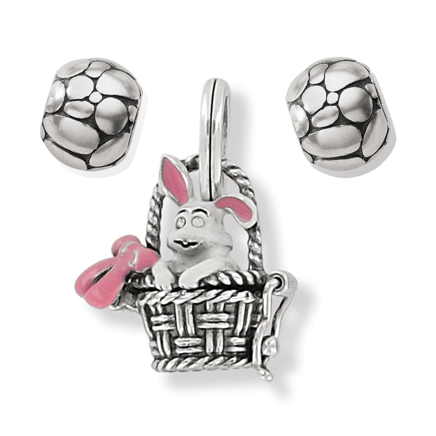 Easter Bunny Charm Gift Set with Pebble Beads