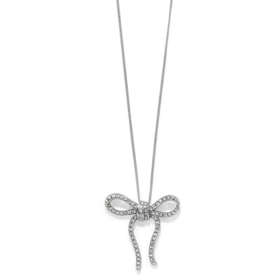 Delicate Pave Bow Necklace – Illumina Ribbon Jewelry