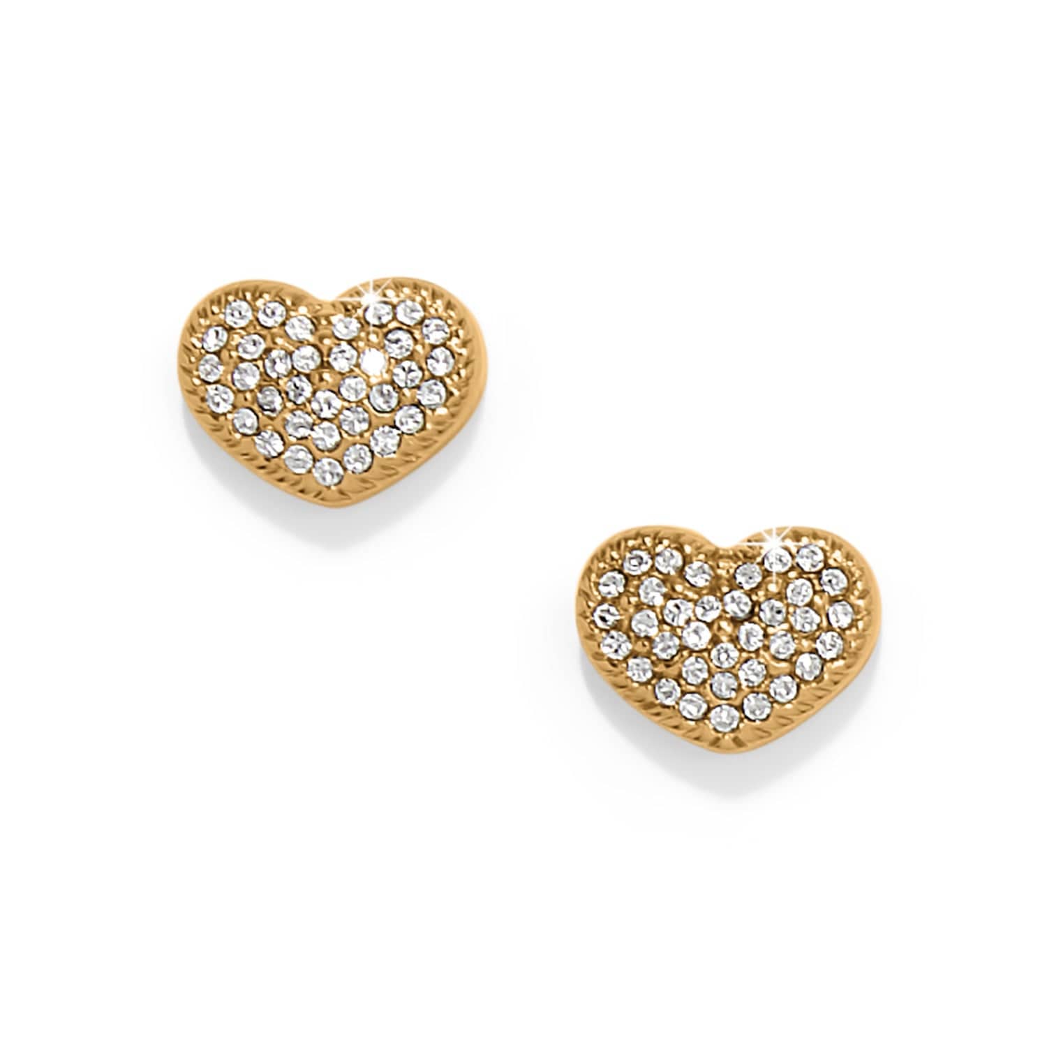 Sparkling Celeste Heart Pave Crystal Post Earrings