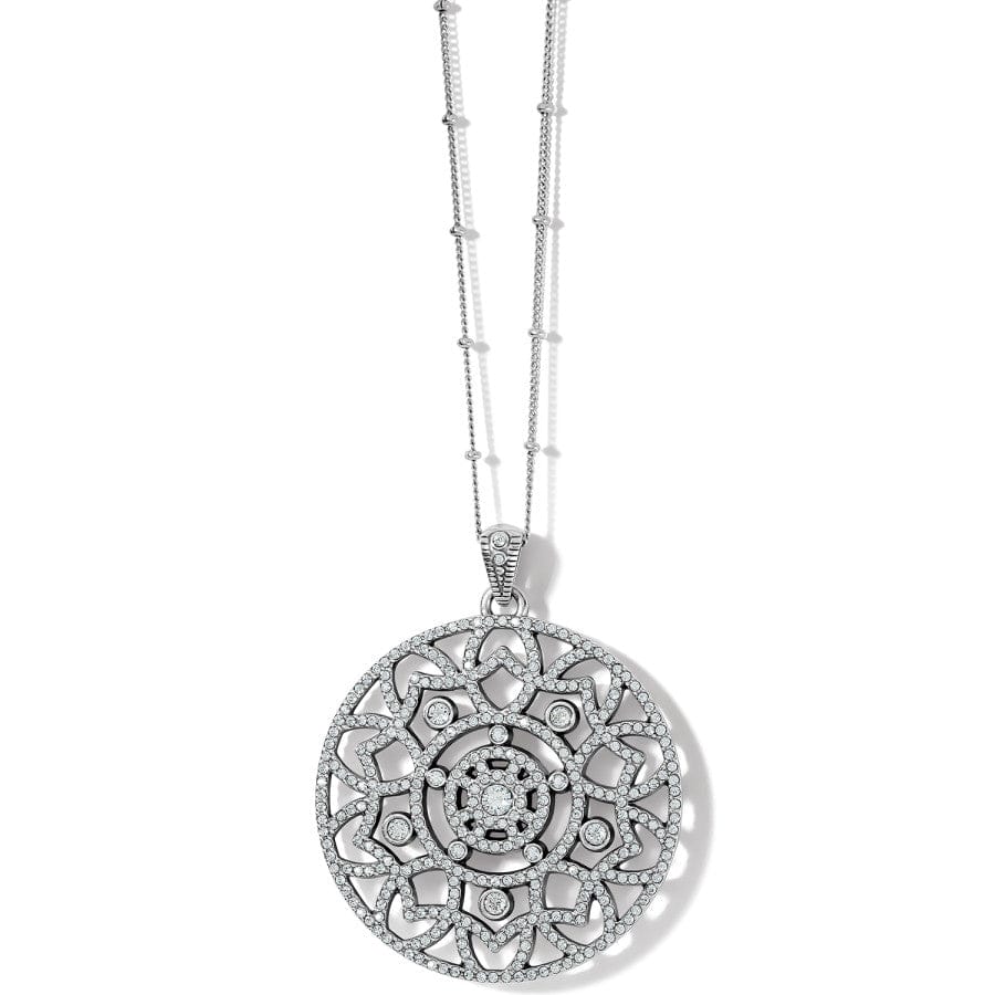 Delicate Filigree Illumina Fiori Necklace with Iridescent Medallion