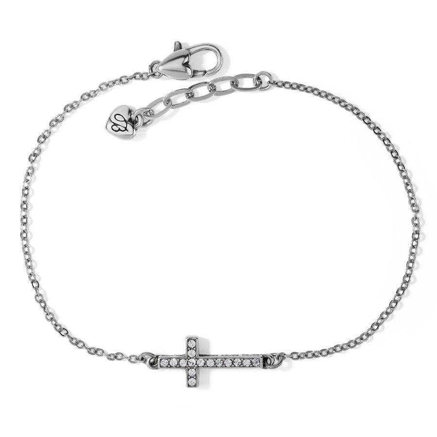 Crystal Cross Anklet with Hand-Set Shimmering Stones