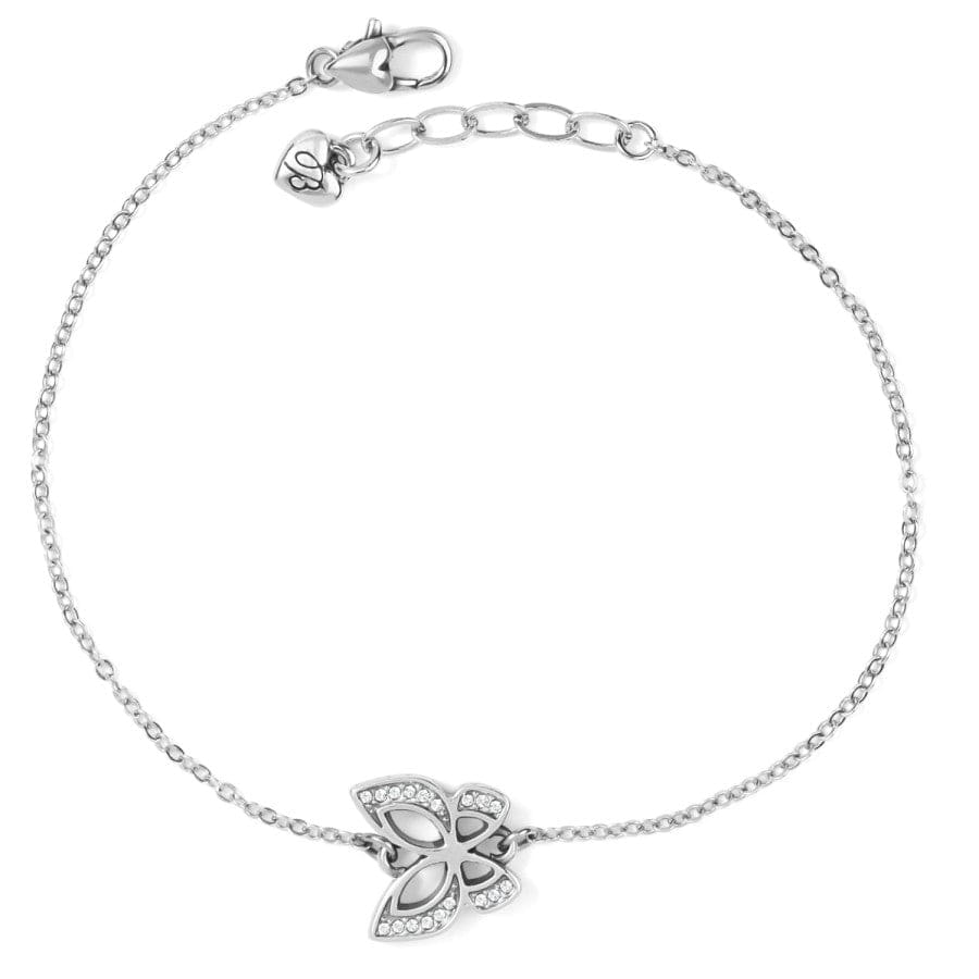 Crystal Butterfly Anklet with Inner Shine Flutter Design