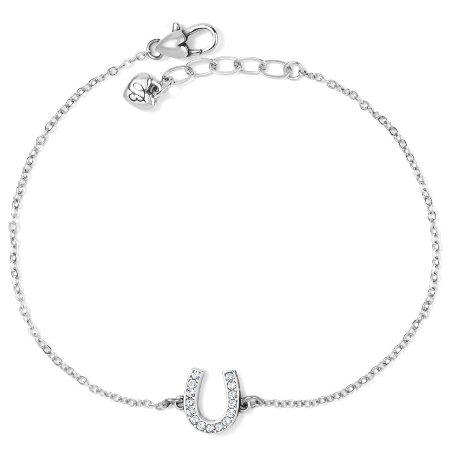 Lucky Horseshoe Crystal Anklet with Hand-Set Shine