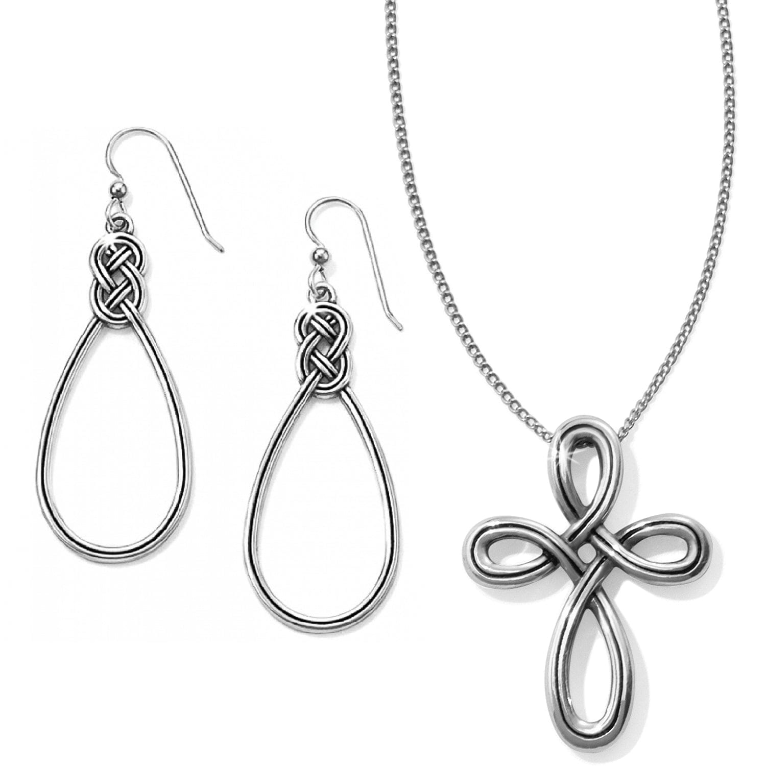 Brighton Interlok Petite Cross Necklace Gift Set for Women